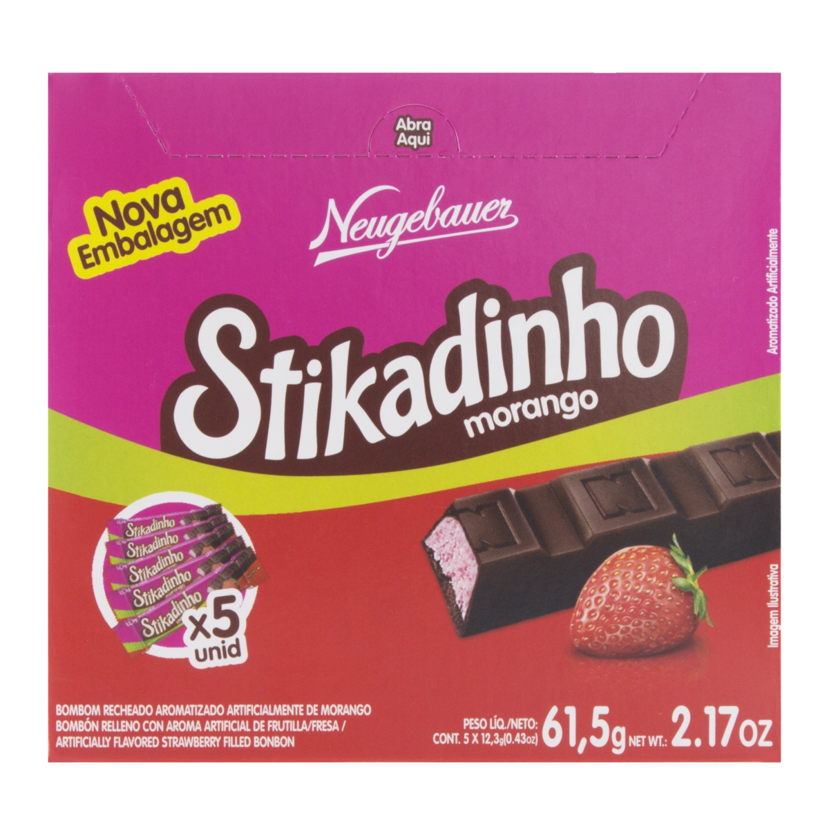Stikadinho Morango 4x861g 14x61,5g