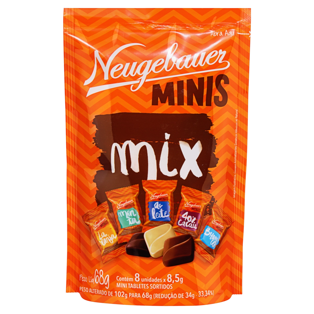 Chocolate Sortido Neugebauer Minis Mix Sachê 68g 8 Unidades