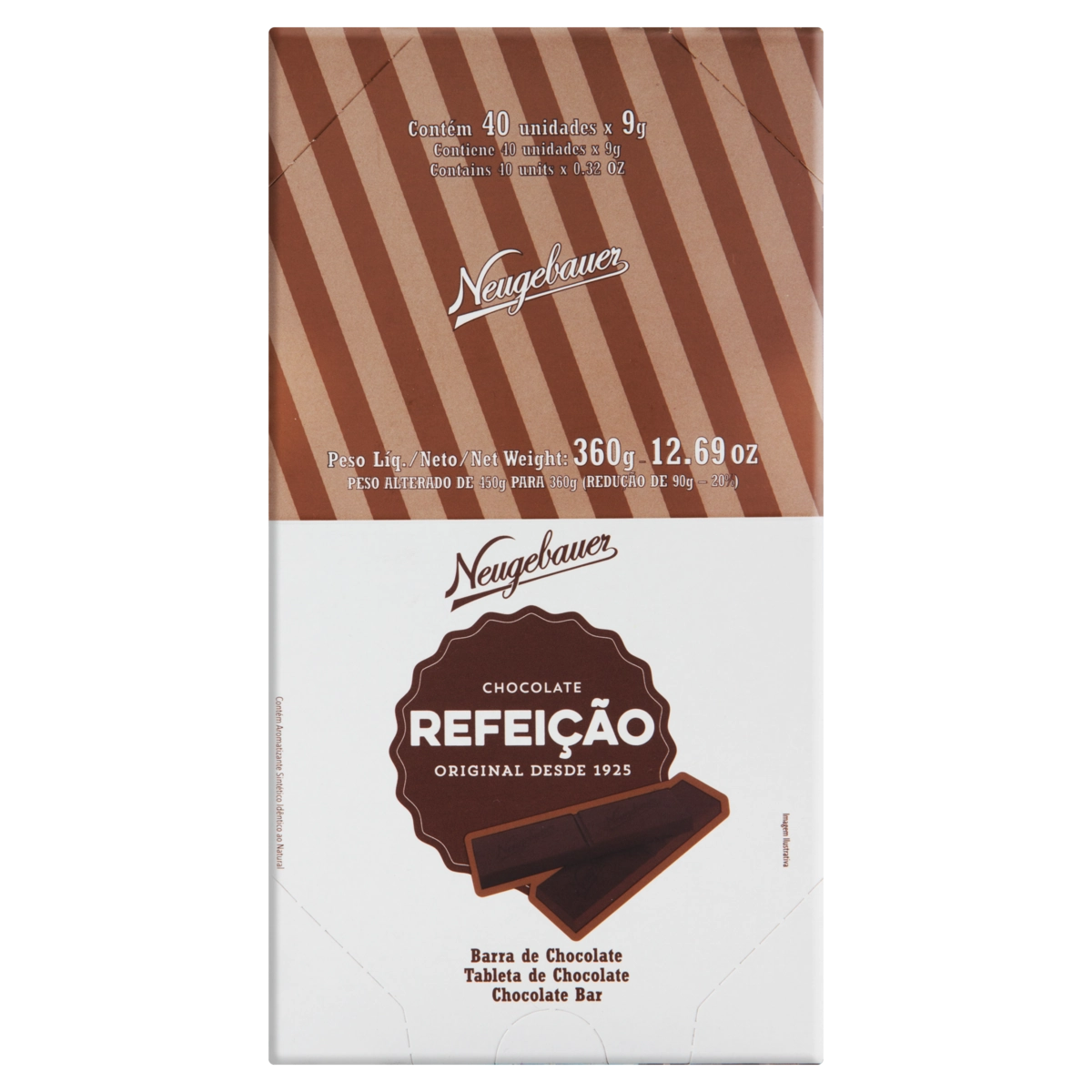 Chocolate Neugebauer Refeição Caixa 360g 40 Unidades