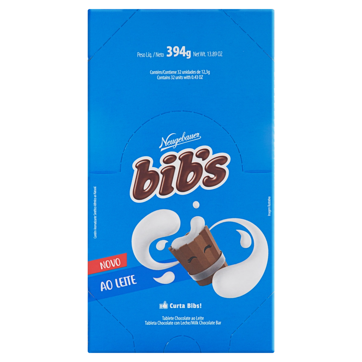 Chocolate Ao Leite Bibs Caixa 394g 32 Unidades