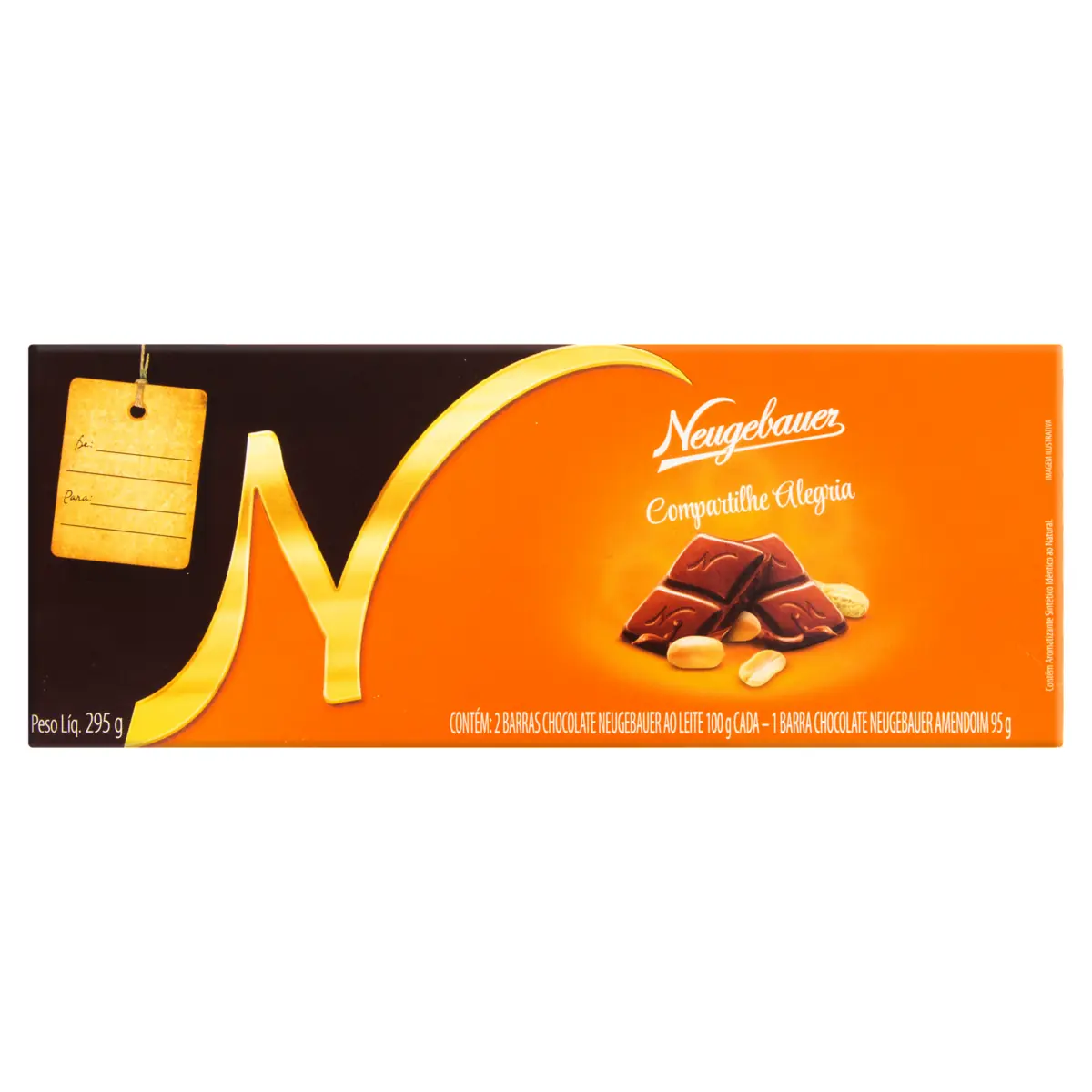 Kit 2 Chocolates Ao Leite 100g Cada 1 Chocolate Amendoim 95g Neugebauer