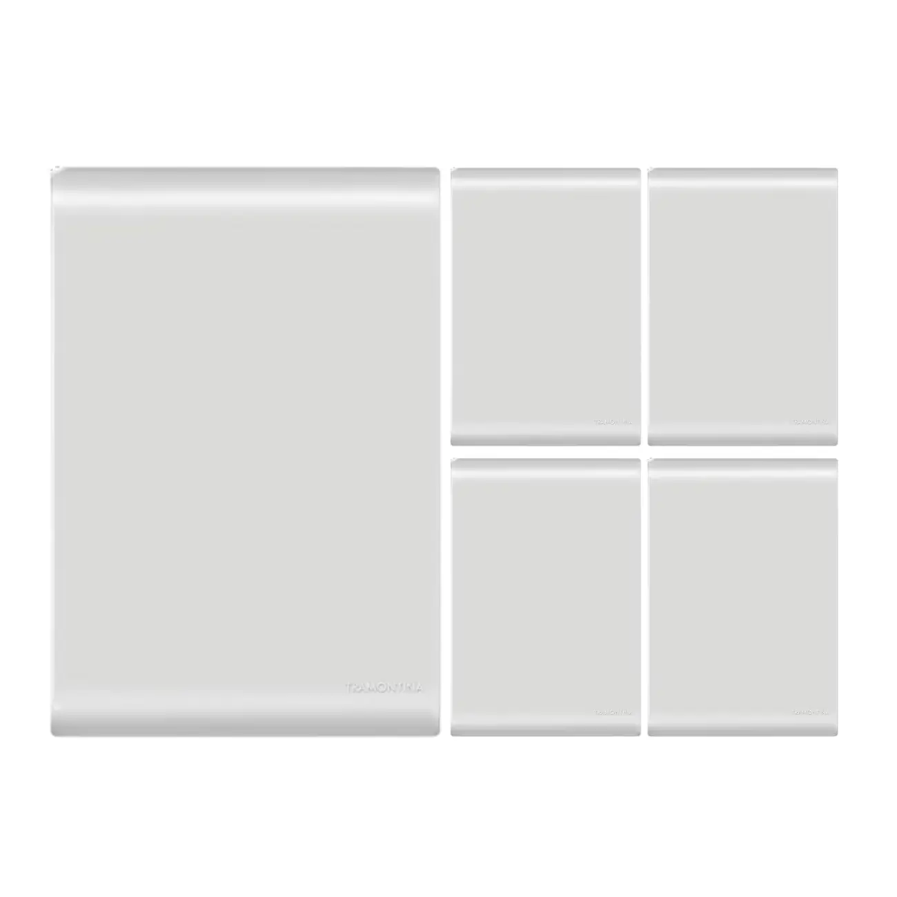Placa Tramontina 4x2 Cega C/ Suporte Liz - Kit 5 Un