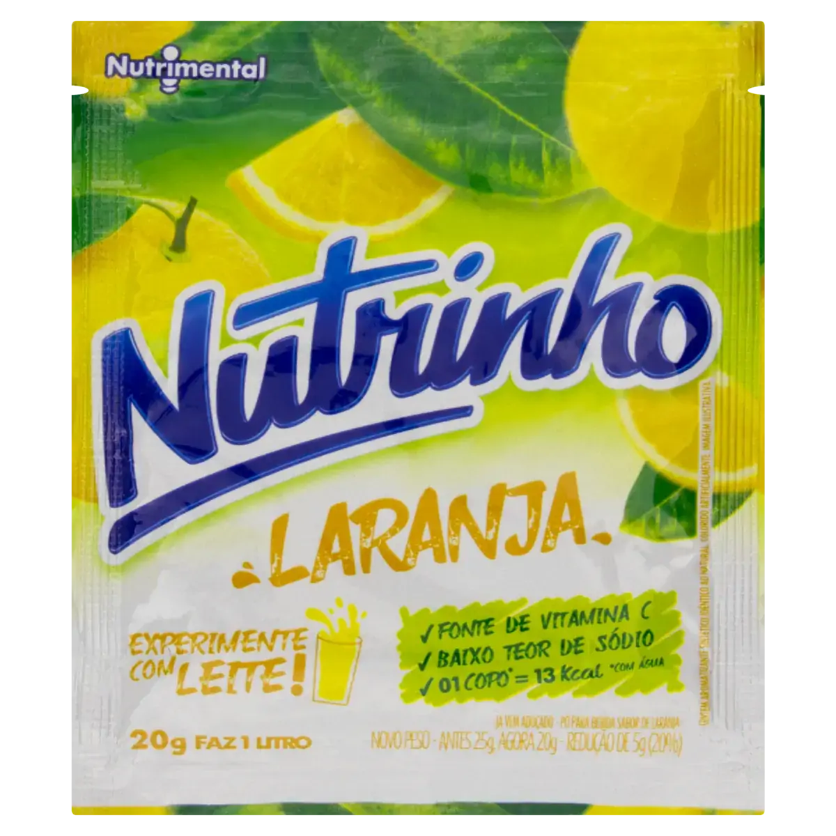 Refresco Em Pó Laranja Nutrinho Pacote 20g