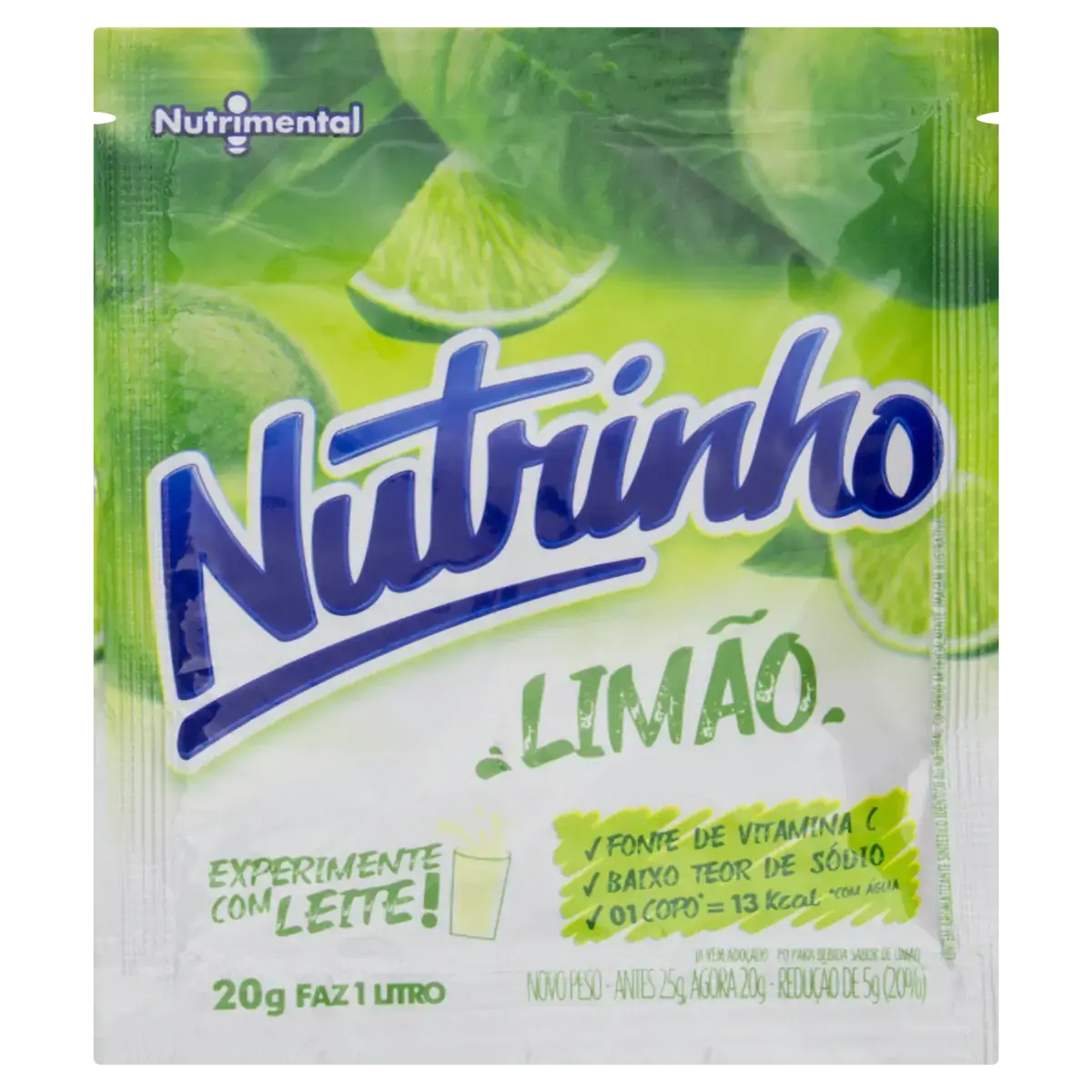 Refresco Em Pó Limão Nutrinho Pacote 20g