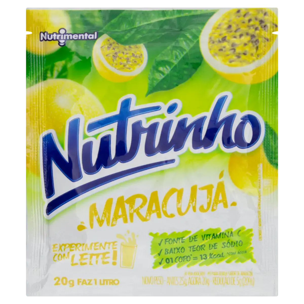 Refresco Em Pó Maracujá Nutrinho Pacote 20g