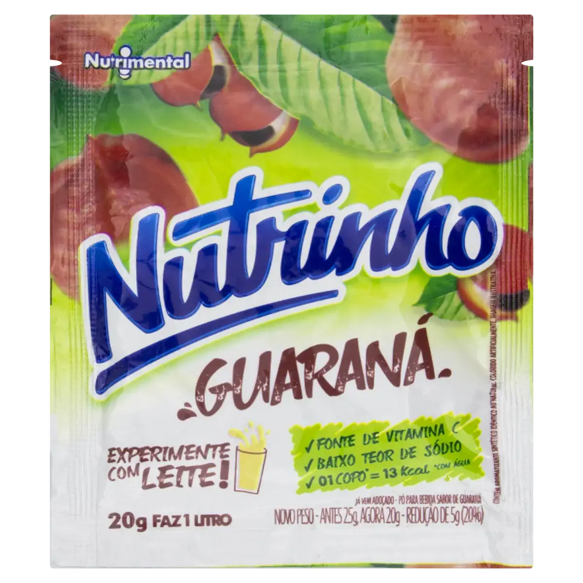 Refresco Em Pó Guaraná Nutrinho Pacote 20g