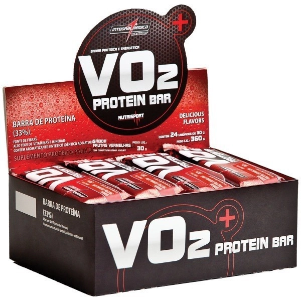 Barra De Proteína Integralmédica Vo2 Slim Protein Bar Frutas Vermelhas Com Chocolate Branco