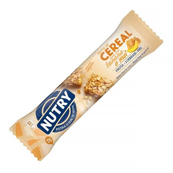 Barra De Cereal Aveia Com Banana E Mel Nutry Caixa 528g 24 Unidades