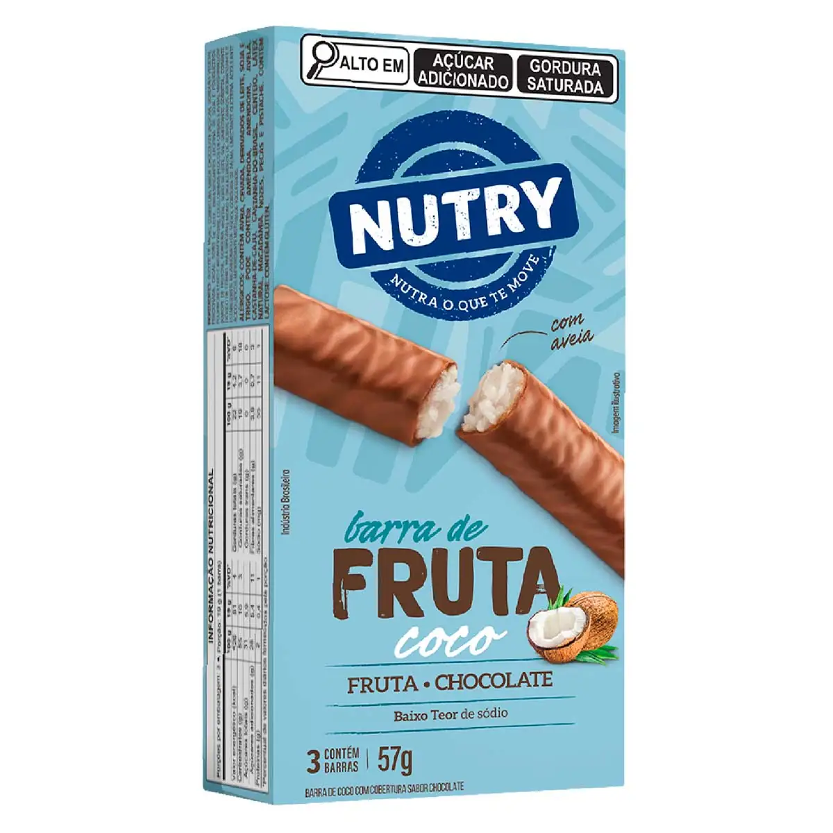 Barra de Fruta Sabor Coco Nutry 3 Unidades