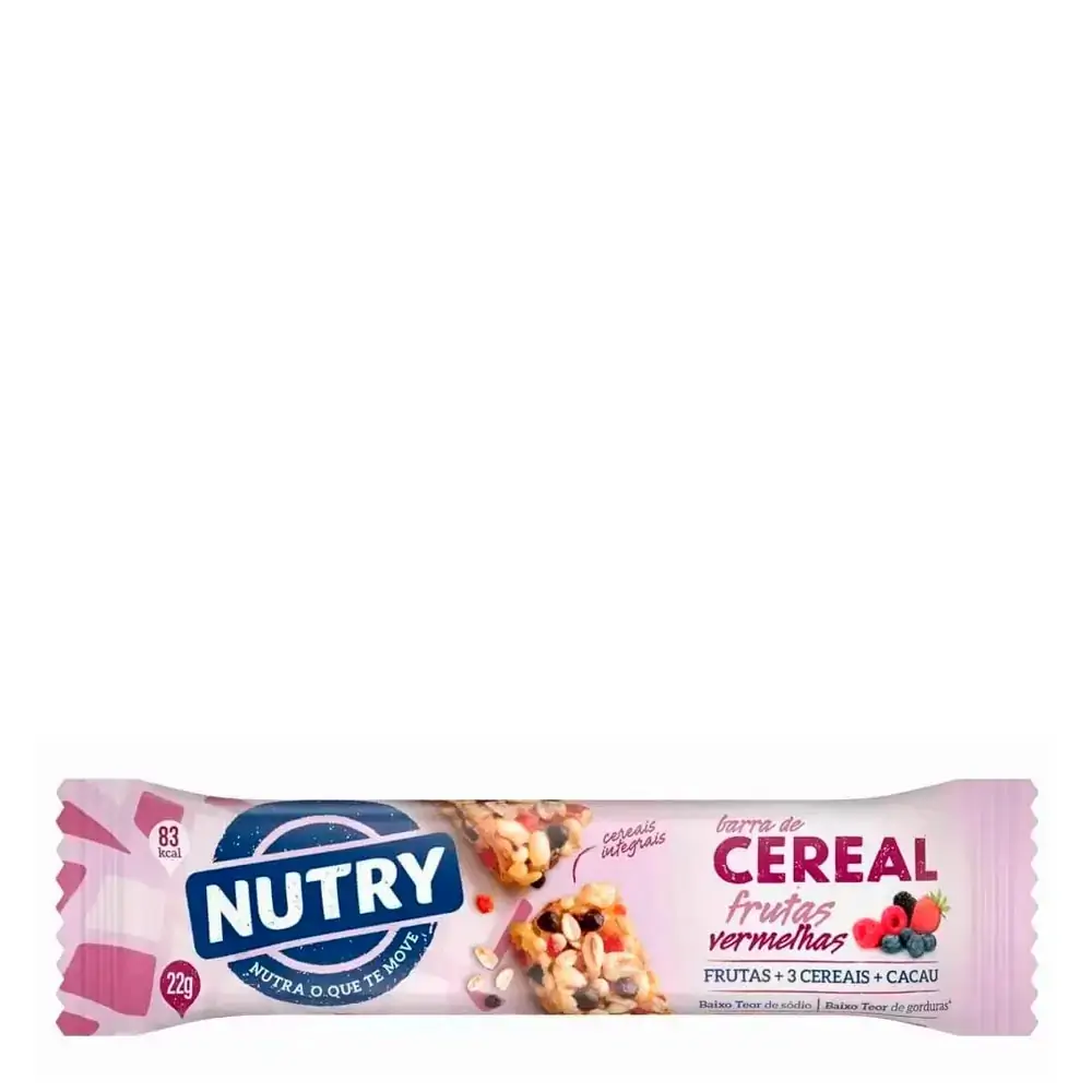 Barra De Cereal Nutry Frutas Vermelhas E Cookies