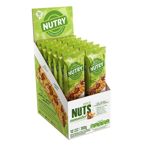 Barra De Nuts Sementes Nutry Caixa 360g 12 Unidades