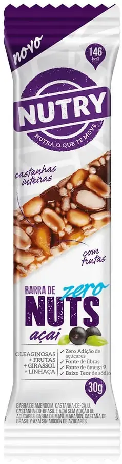 Barra Cereal Nutry 30gr Zero Acai