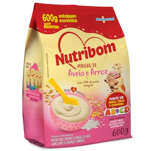 Mingau Infantil Sabor Aveia E Arroz Nutribom 600g