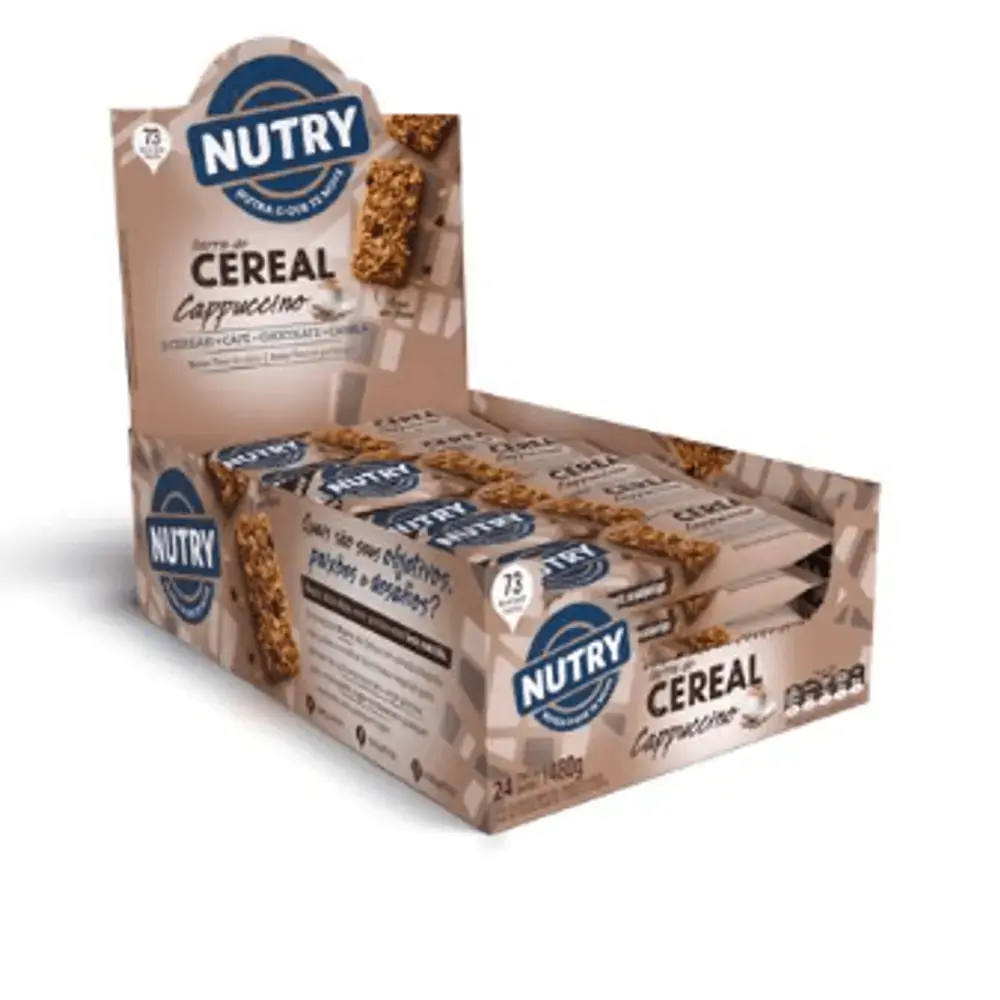 Barra De Cereal Cappuccino Nutry Caixa 480g 24 Unidades