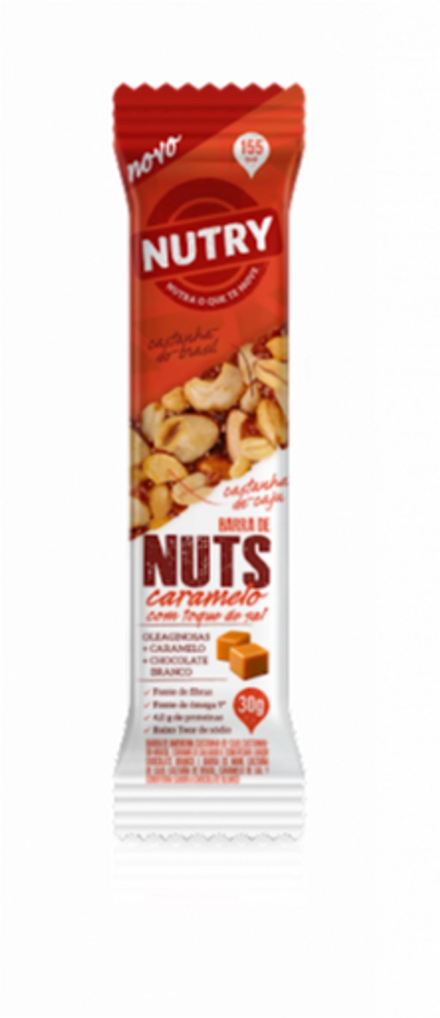 Barra De Nuts Nutry Caramelo Com Toque De Sal 30g
