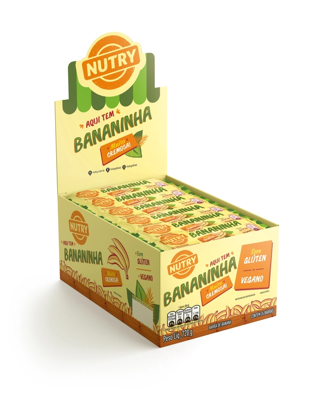 Barra De Frutas Bananinha Nutry Caixa 720g 24 Unidades