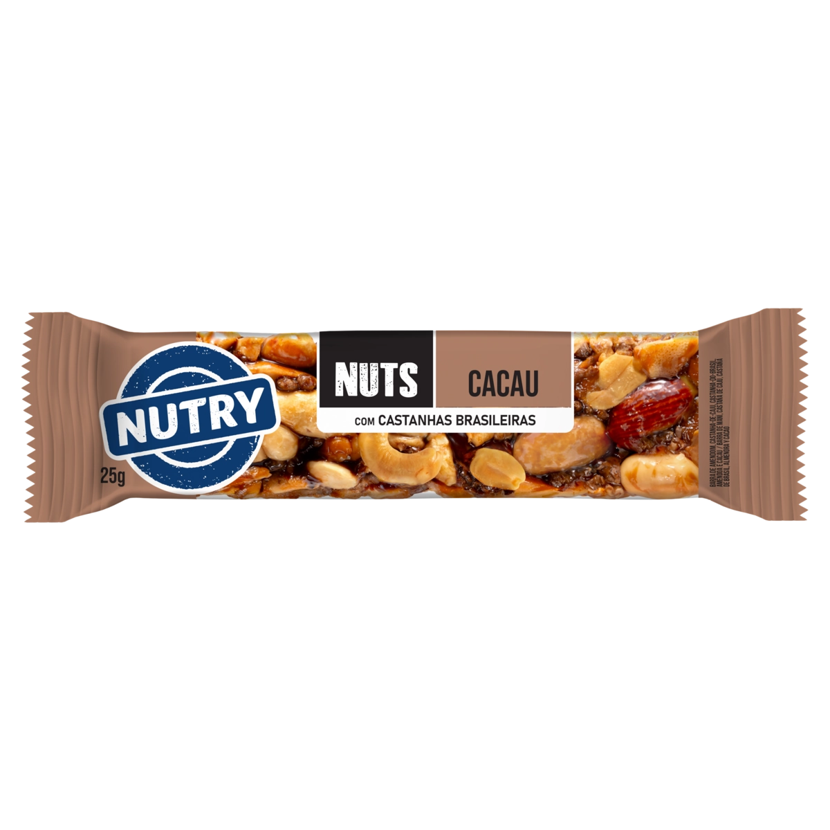 Barra De Nuts Cacau Nutry Pacote 25g