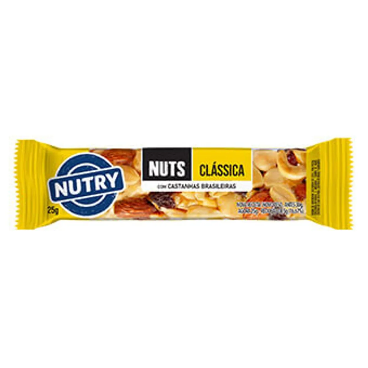 Barra De Nuts Clássica Nutry Caixa 300g 12 Unidades