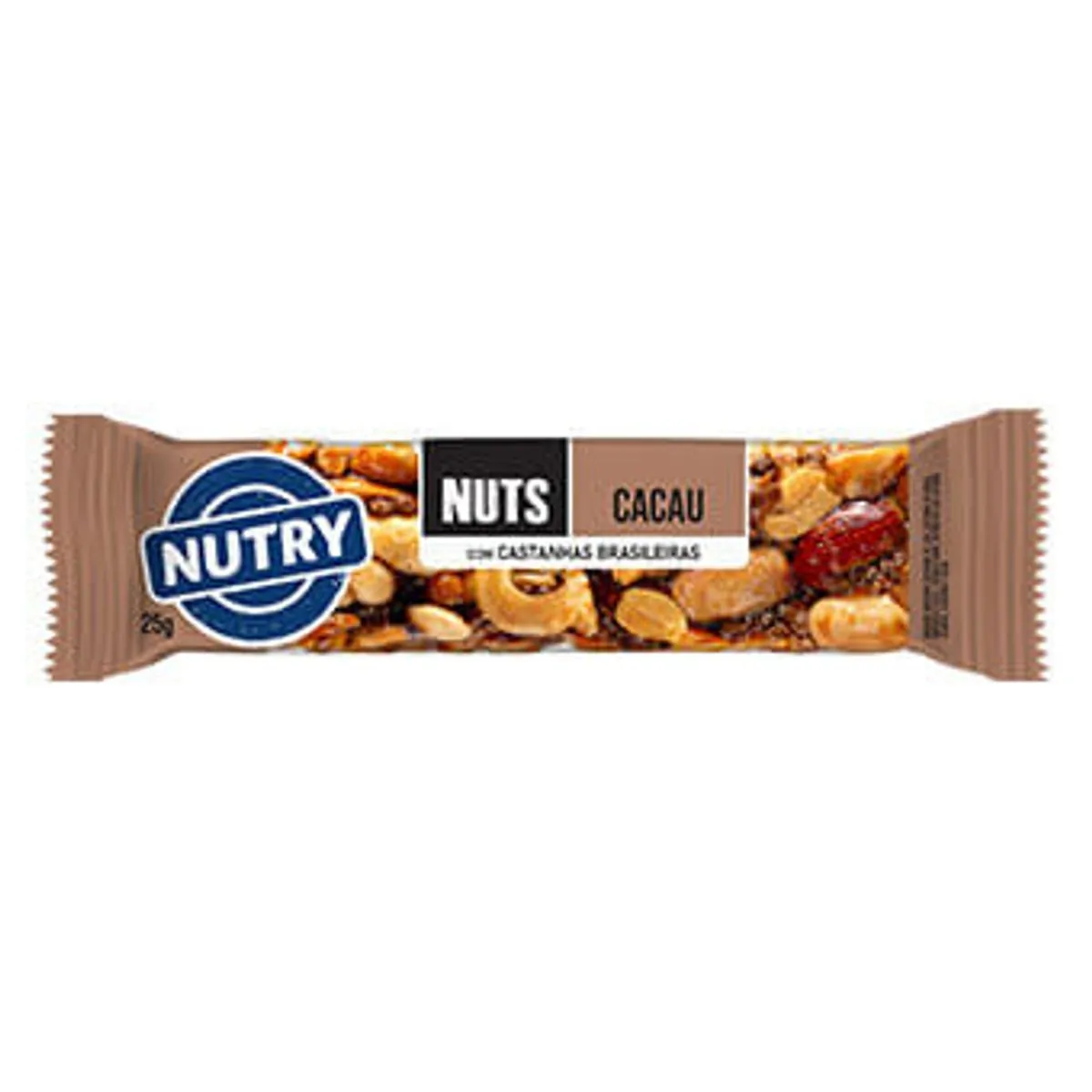 Barra De Nuts Cacau Nutry Caixa 300g 12 Unidades