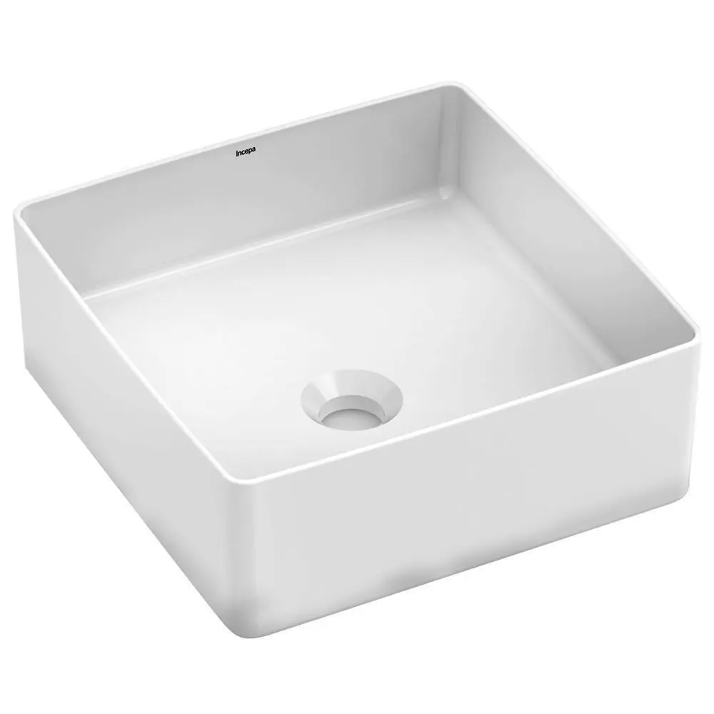Cuba De Apoio Para Banheiro Platinum Branca 38x38cm