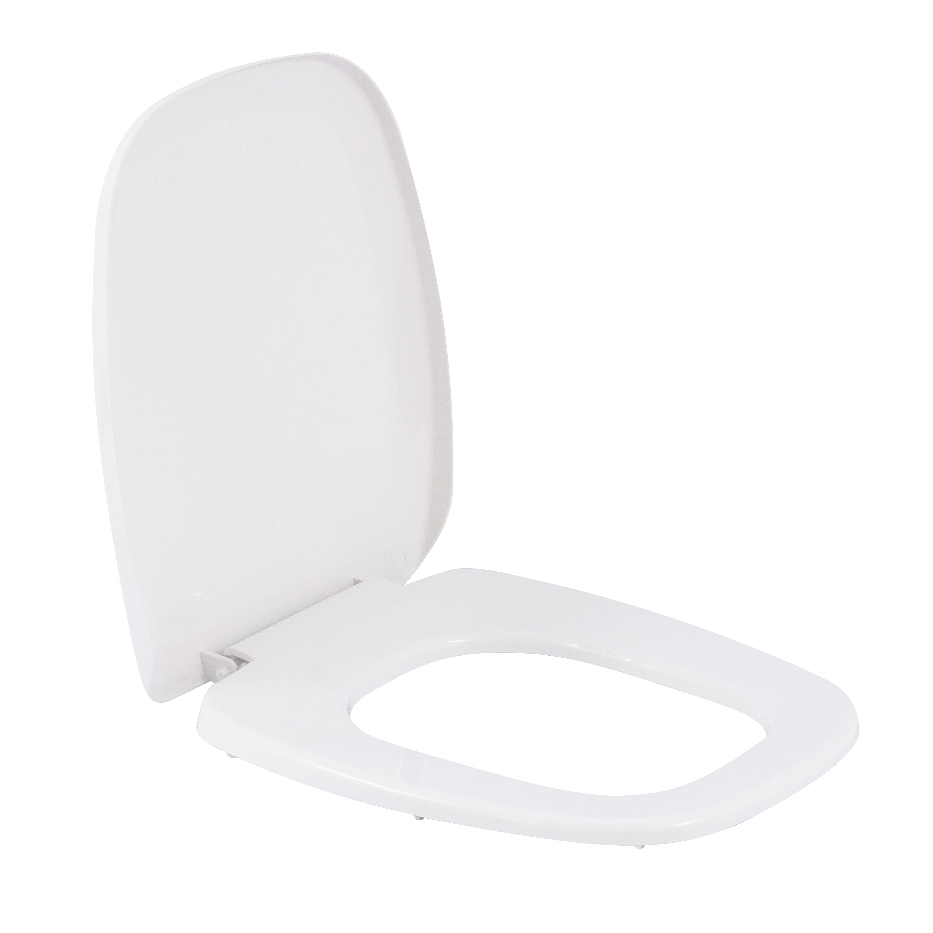 Assento Sanitário Formatos Like com Fechamento Comum Quadrado Polipropileno Branco Brilho Celite