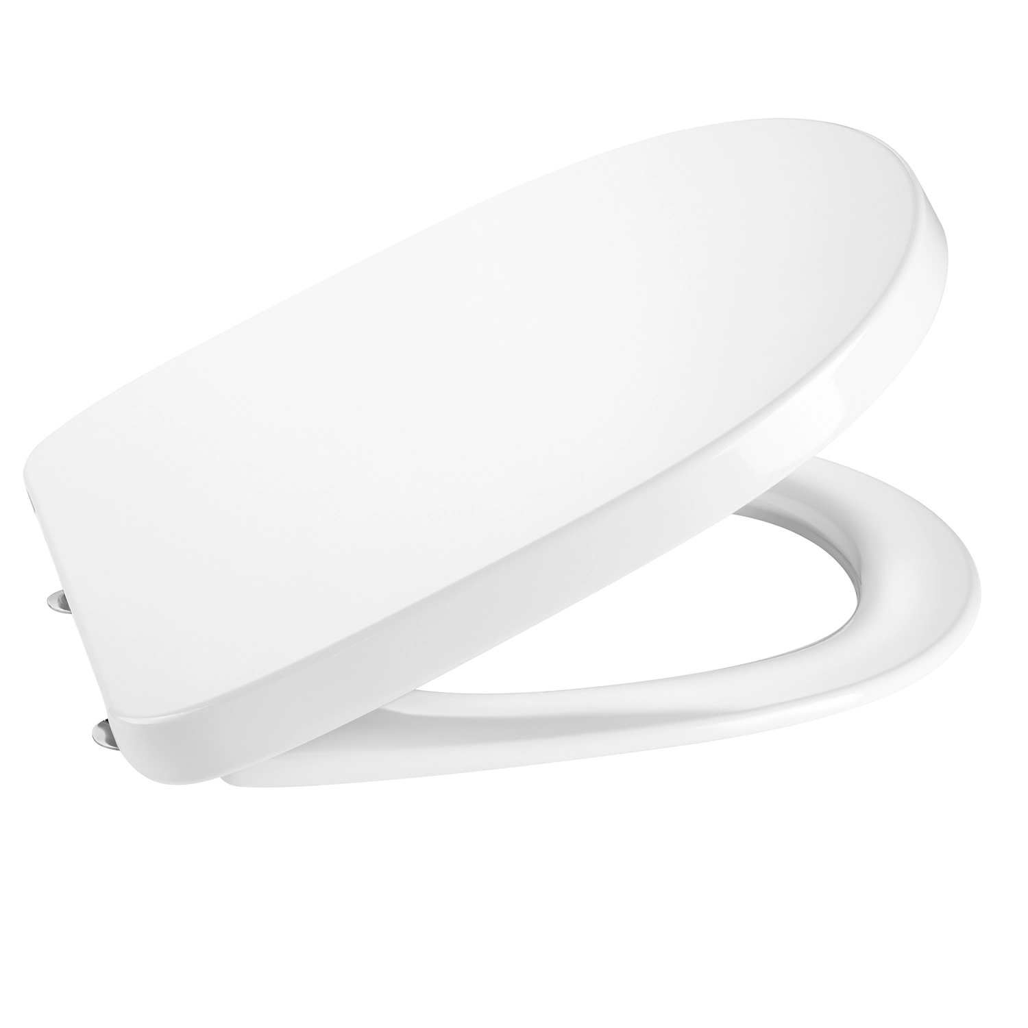 Assento Sanitário Formatos Debba Round com Soft Close U Polipropileno Branco Brilho Roca