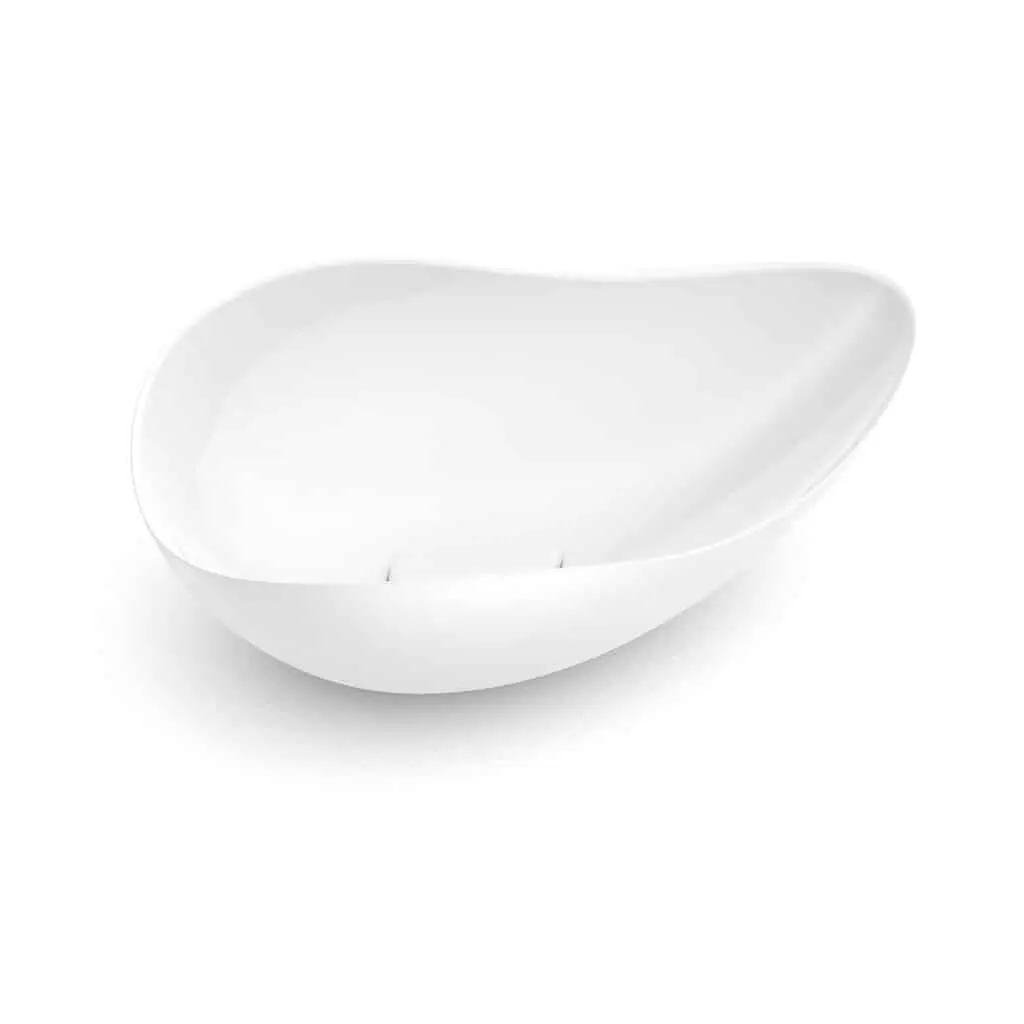 Mini Cuba De Apoio Oval Ruy Ohtake Branco Roca