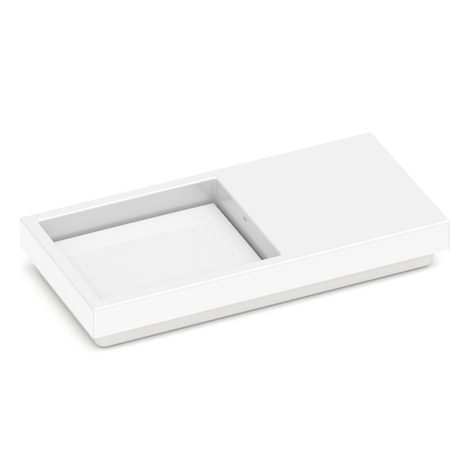 Cuba para Banheiro de Sobrepor Louça Retangular Branca 80X38cm Horizon Roca