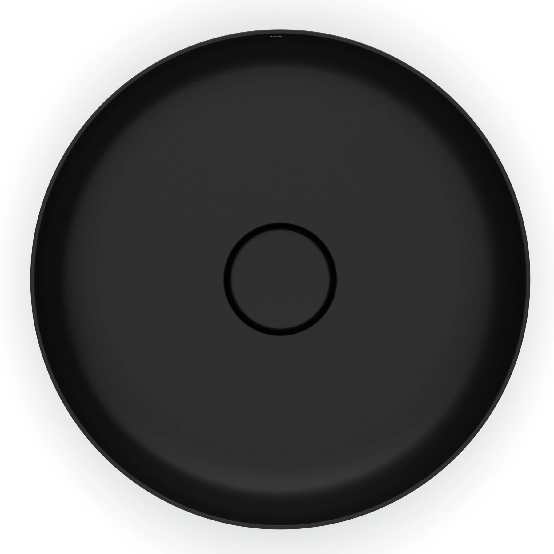 Cuba para Banheiro de Apoio Louça Redonda Preta Fosca 42,5cm Platinum Incepa