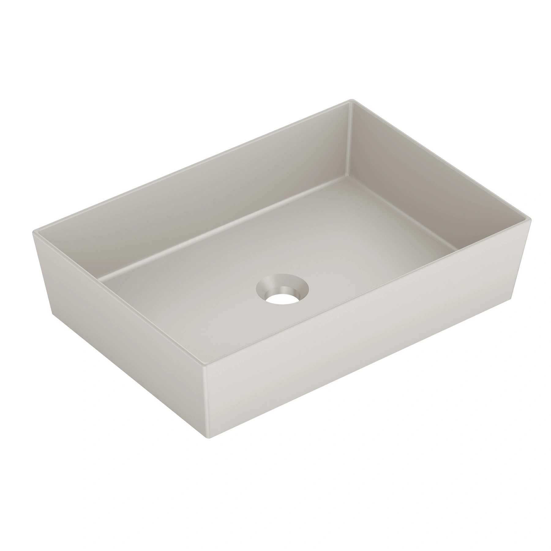 Cuba para Banheiro de Apoio Louça Retangular Beige 51,5x36cm Platinum Roca