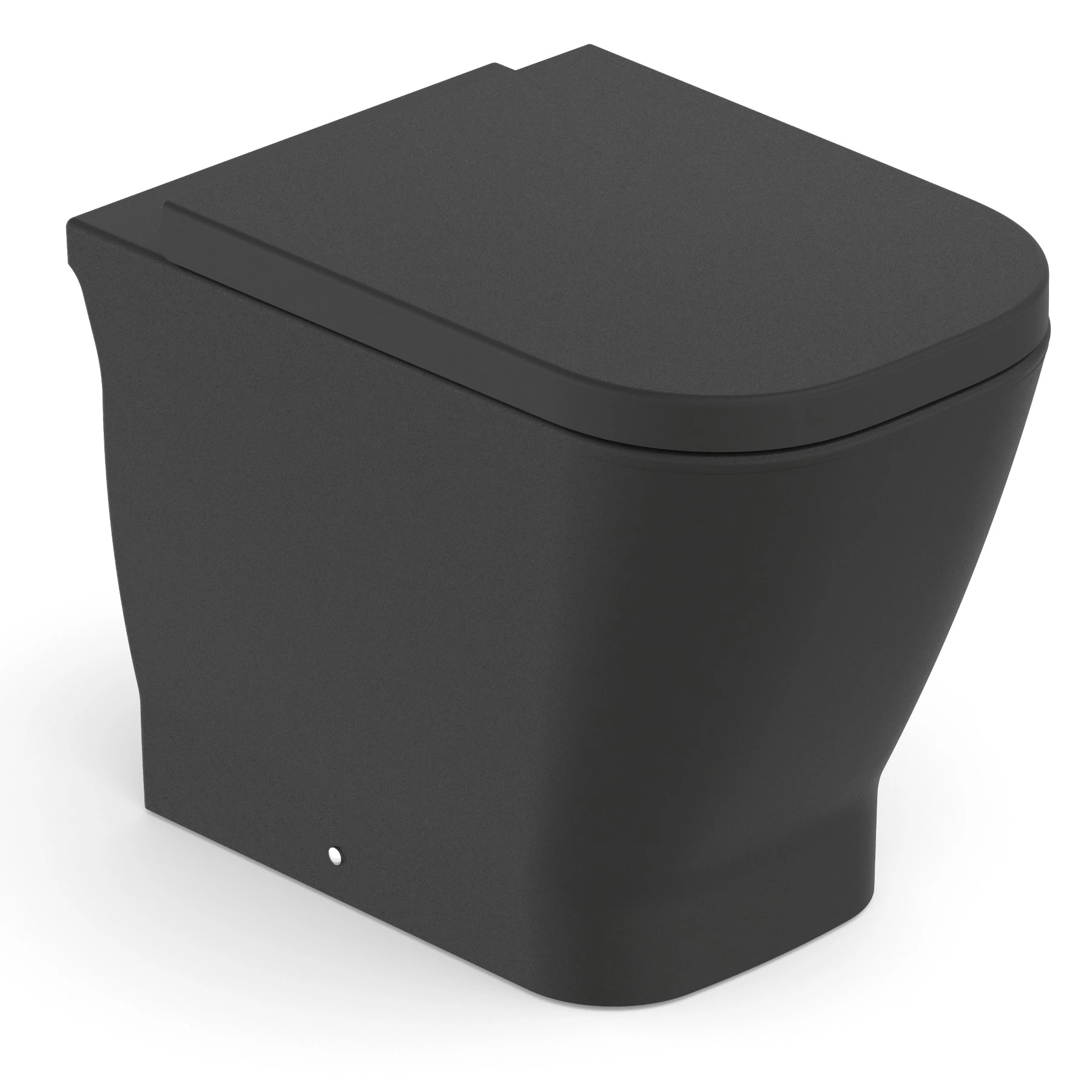 Vaso Sanitário Convencional para Descarga de Parede Preto Matte 3/6L Vertical Gap Roca