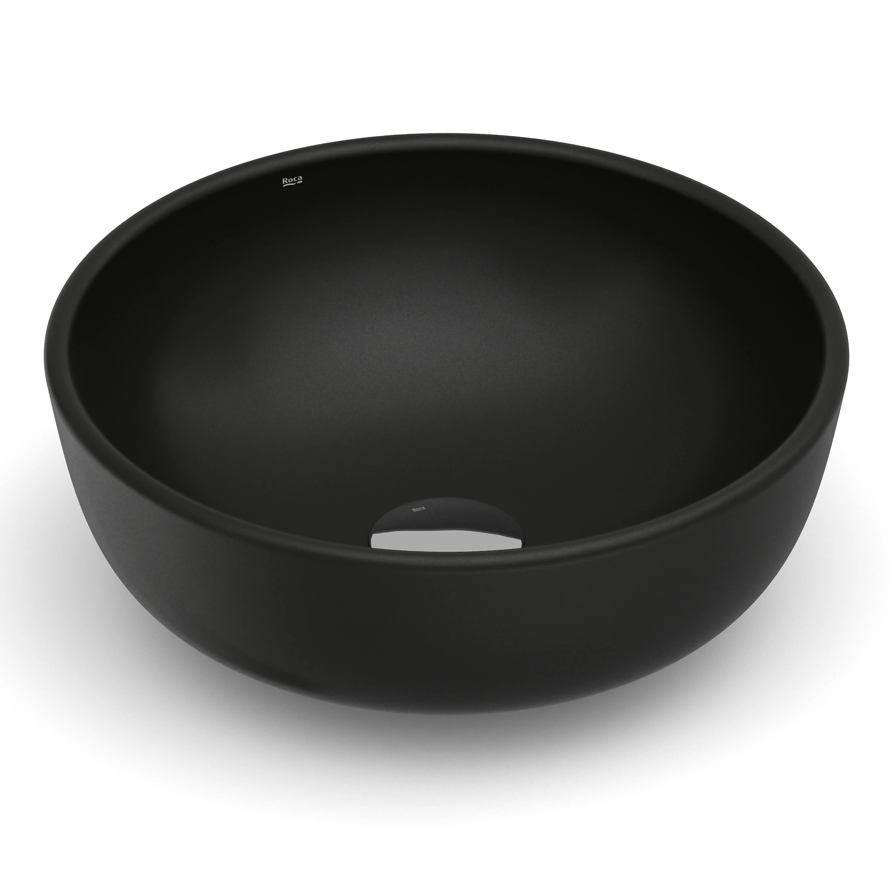 Cuba para Banheiro de Apoio Louça Redonda Matte Black 35cm Optica Roca