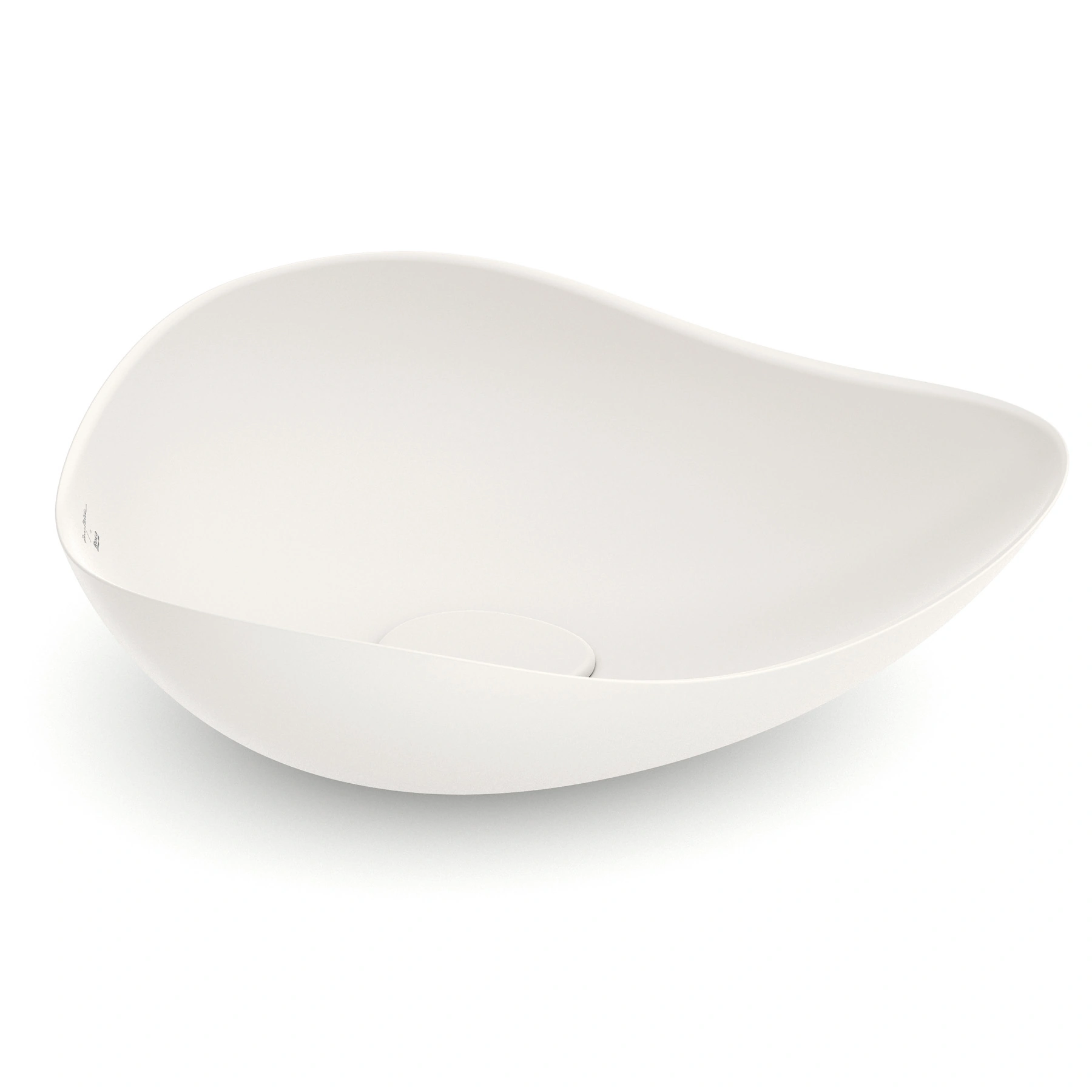 Cuba para Banheiro de Apoio Louça Oval Beige 54x37,5cm Ruy Ohtake Roca