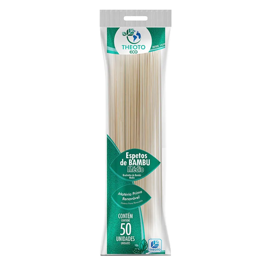 Espeto Bambu 250x3,0mm 50un Theoto