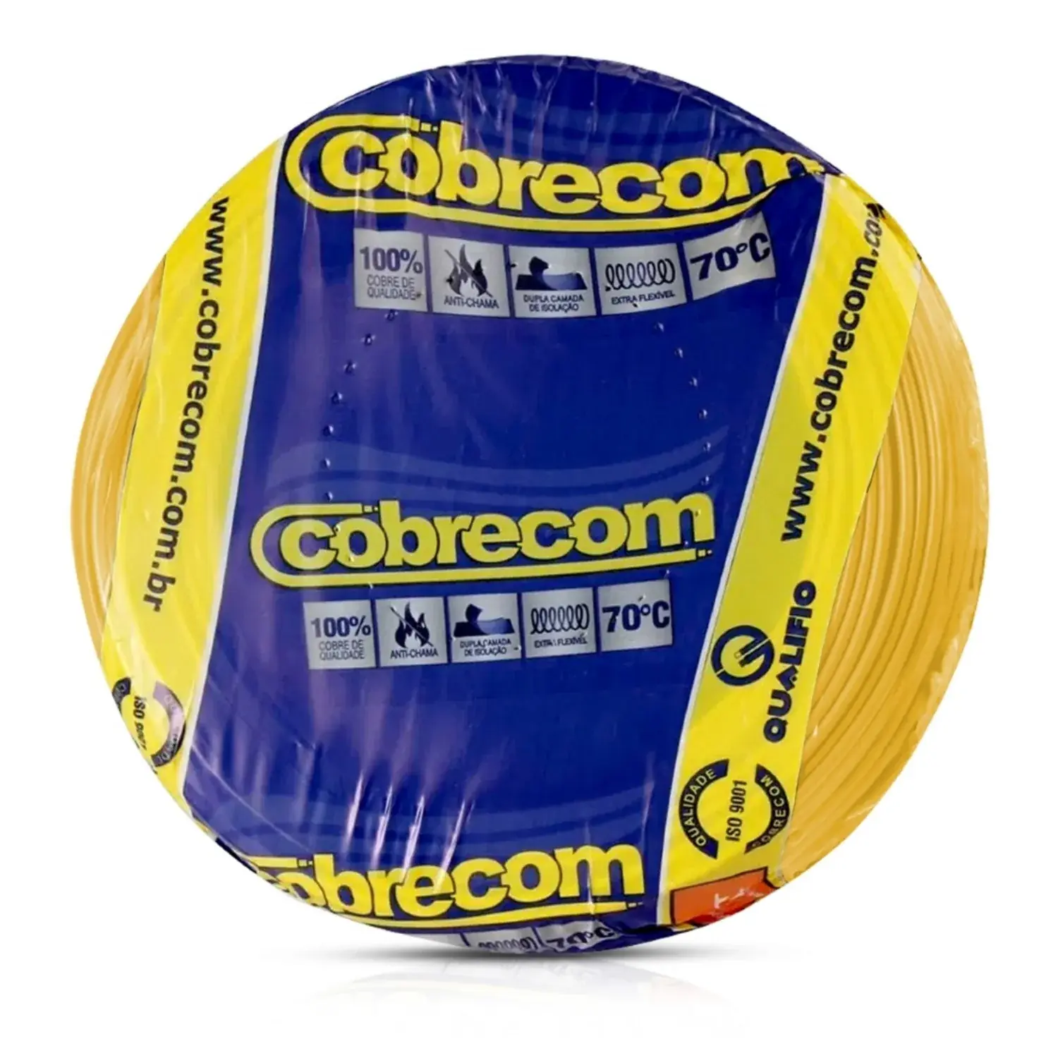 Cabo Flexivel 2,5mm Amarelo 750v  100 Metros Cobrecom