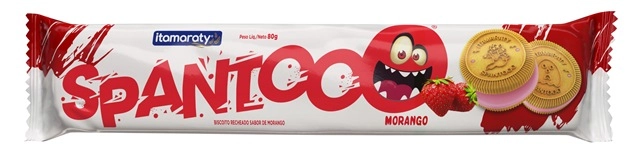 Bisc Rech Itamaraty Spantoo Morango 80g