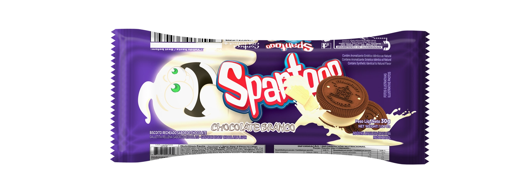 Biscoito Recheado Chocolate Branco 30g