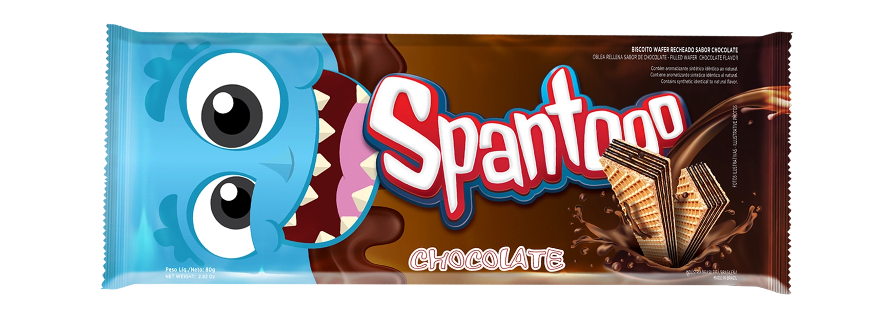 Bisc Spantooo Wafer 80g Chocolate