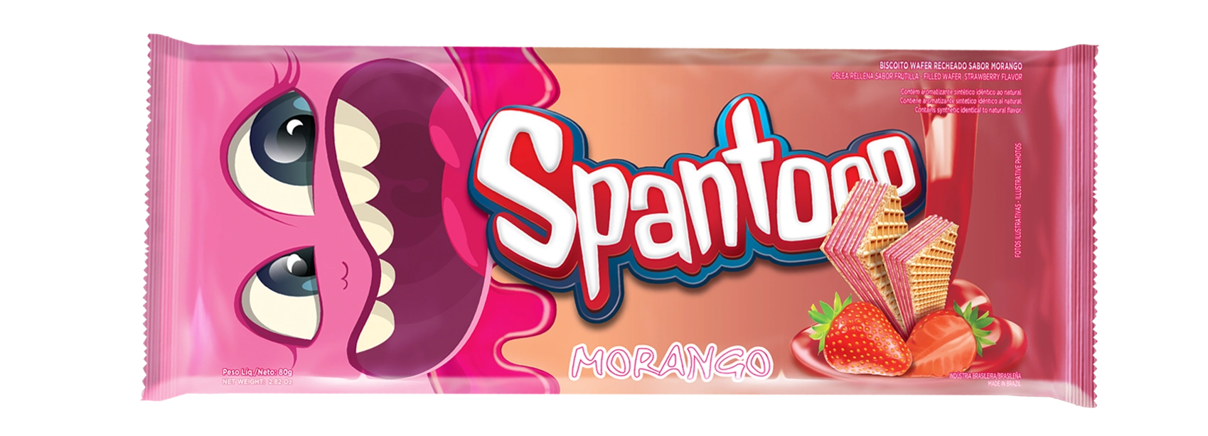 Bisc Spantooo Wafer 80g Morango
