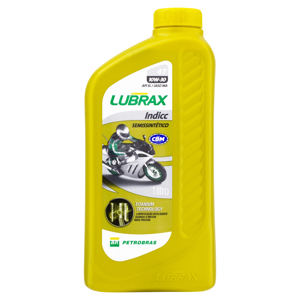 Lubrificante Semissintético Indicc 4t Sl/jaso Ma 10w 30 Petrobras Lubrax Frasco 1l