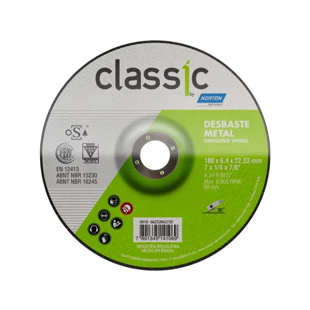 Disco De Desbaste 7 X 1/4 X 7/8 Norton