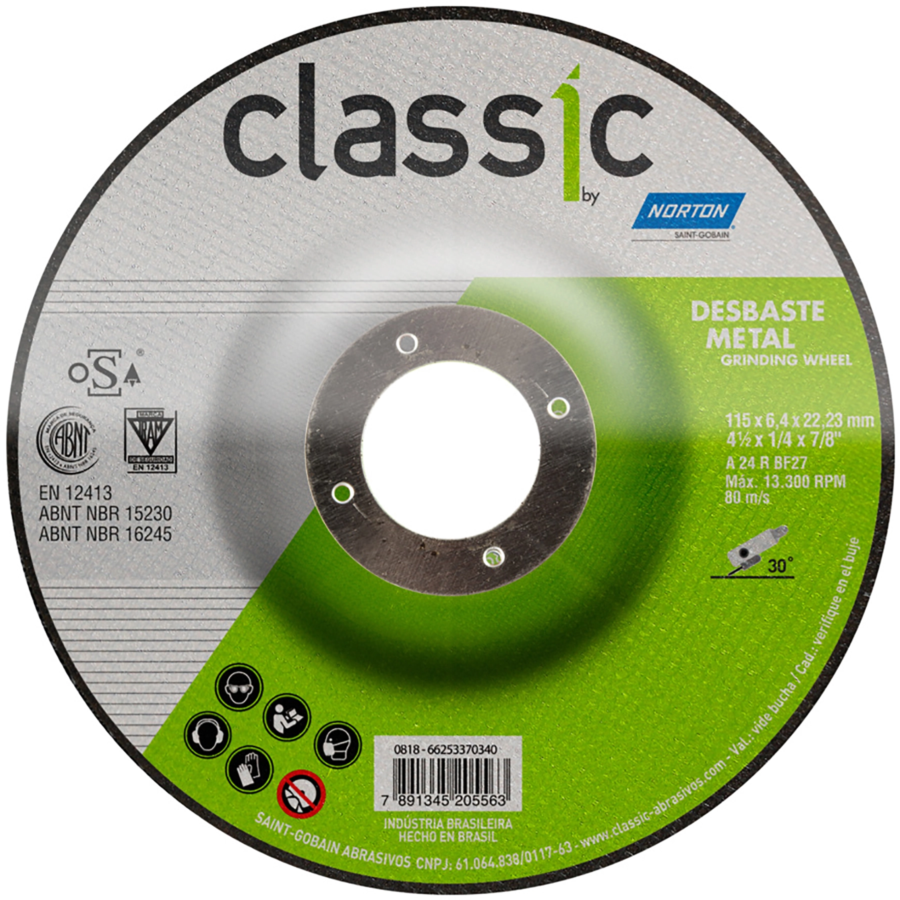 Disco Desbaste Norton 4.1/2 Classic