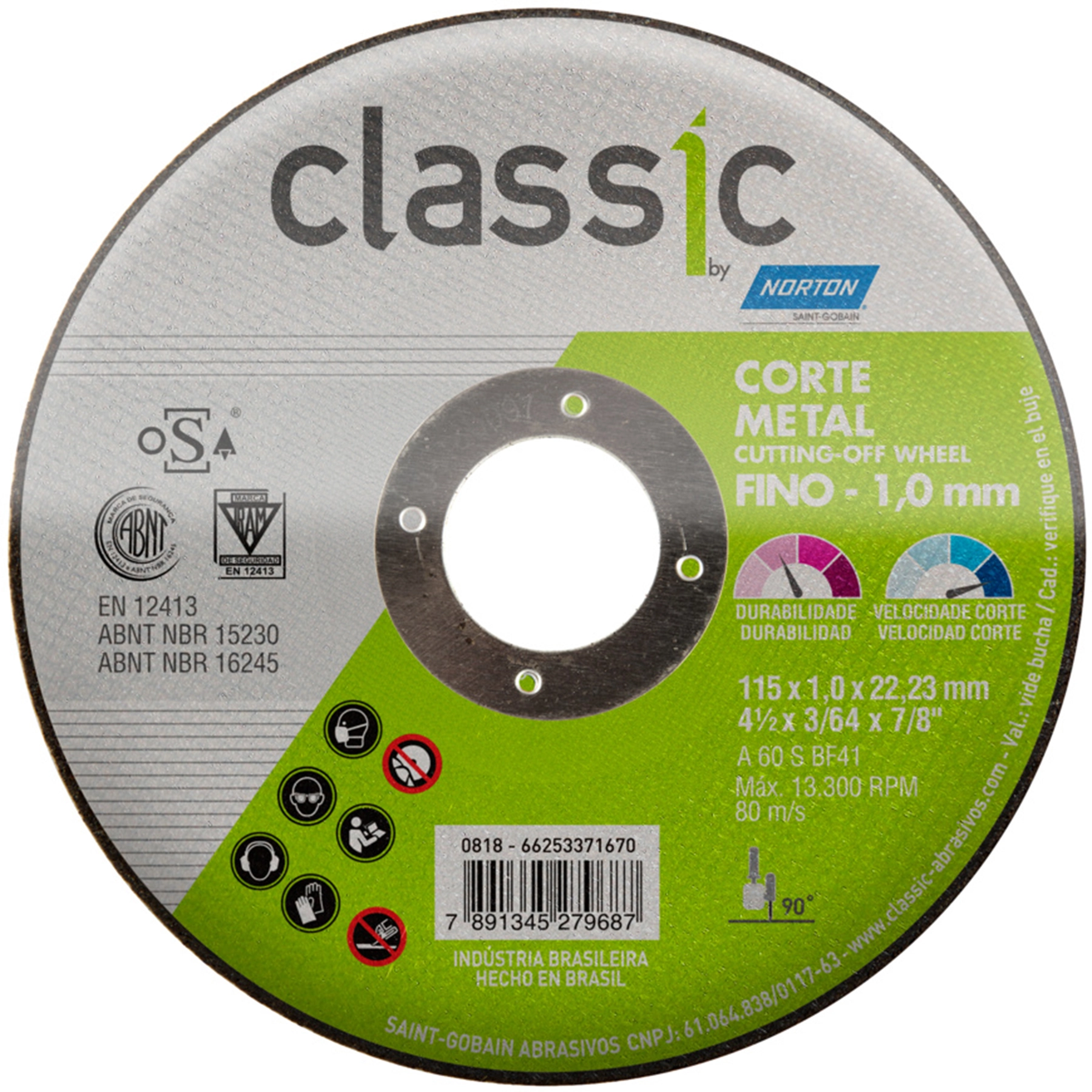 Disco De Corte Classic 115x1.0x22.23