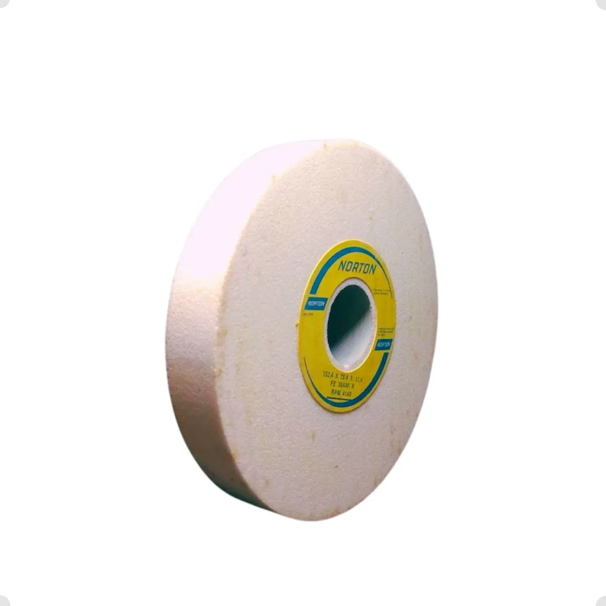 Rebolo Branco Reto 6 X 1 X 1.1/4 Para Acabamento Norton -aa Branco
