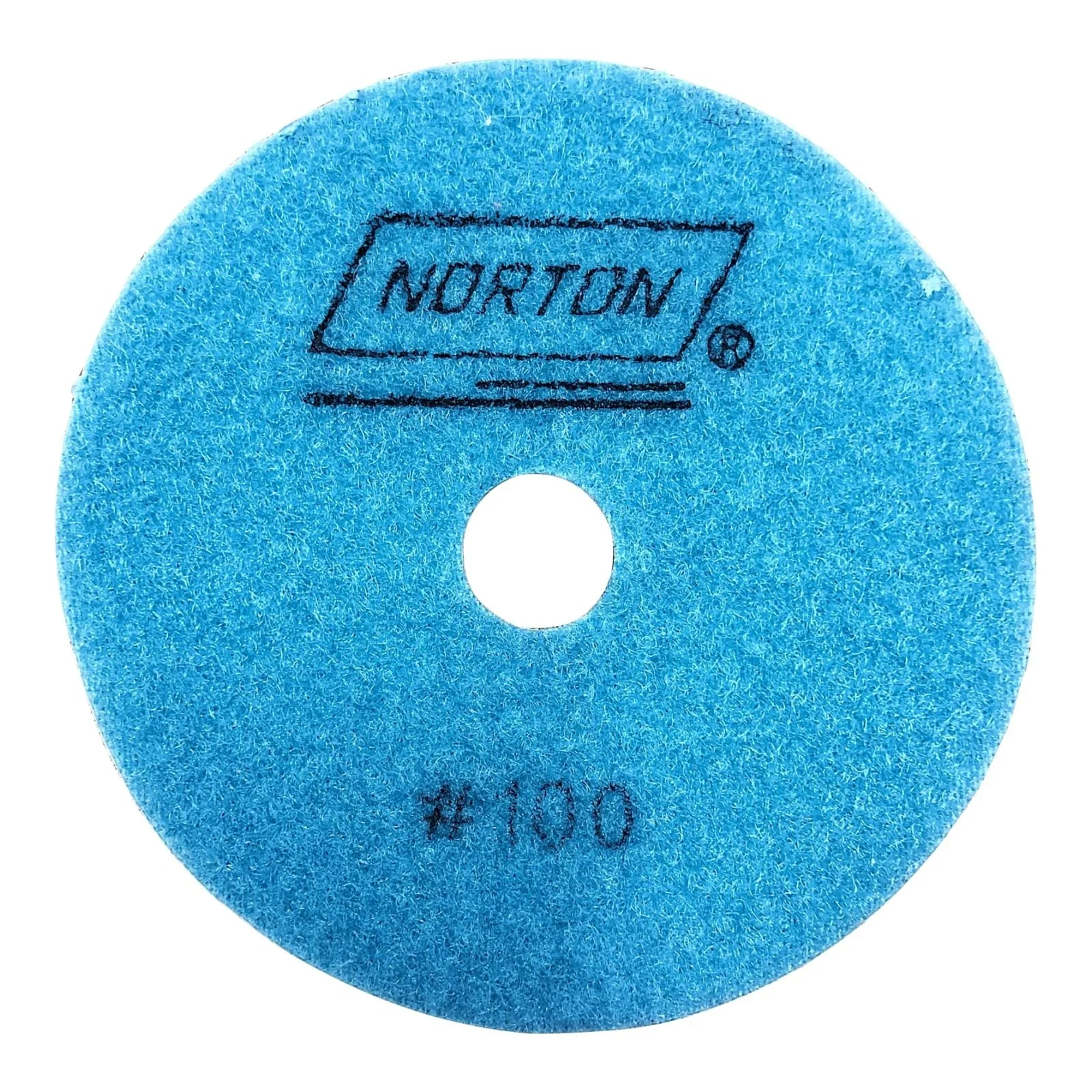 Disco Diamantado Flexível Para Polimento 100mm Grão 100 Azul Turquesa Norton