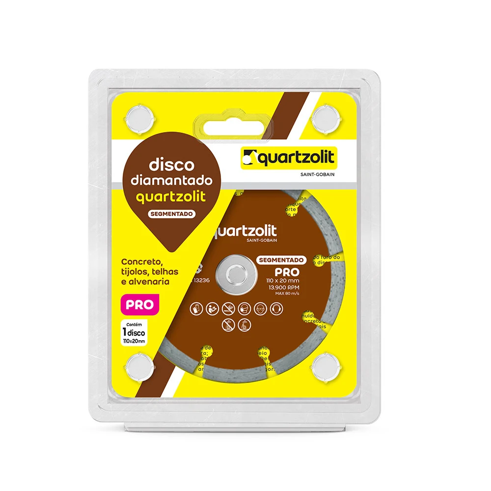 Quartzolit Disco Corte Diamantado Segmentado 110mmx20mm 0593.00149.0001c