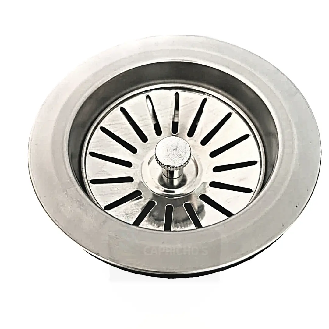 Válvula Americana 3 1/2 Para Cuba Pia Cozinha Ralo Inox Abs