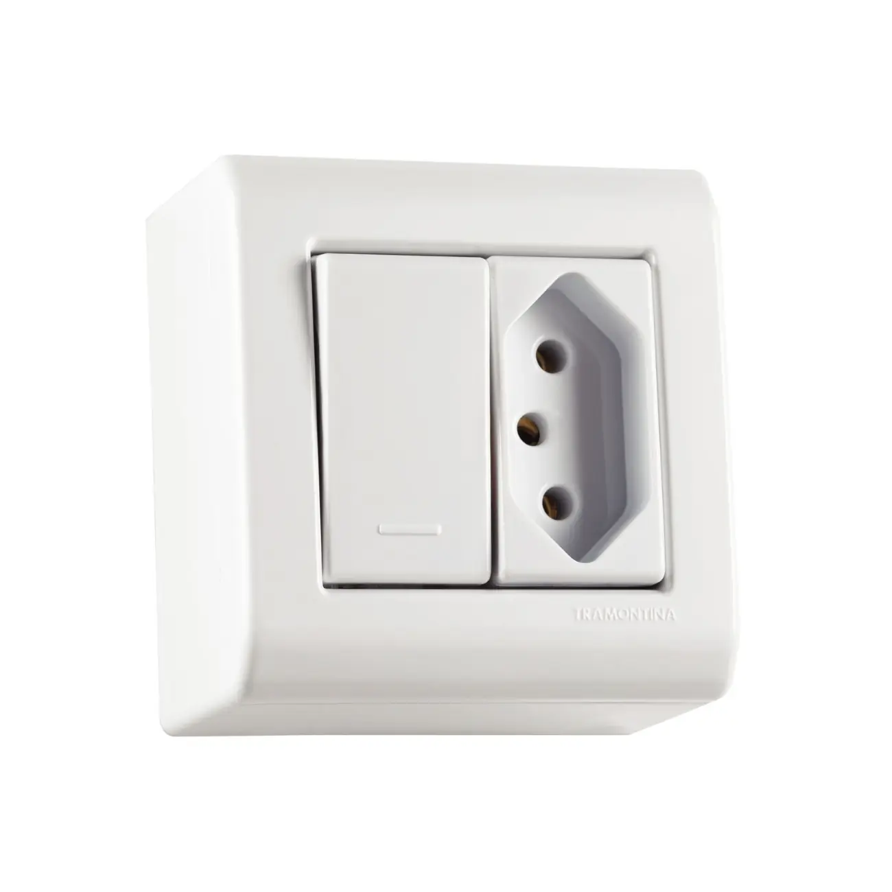 Interruptor + Tomada 2p+t 20a Sobrepor Tramontina Lizflex
