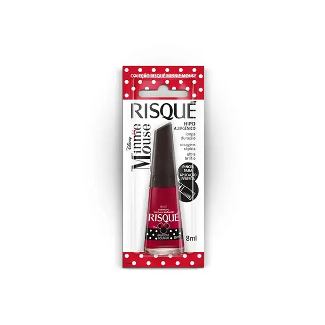 Esmalte Risque Minnie 8ml Babados Bolinhas