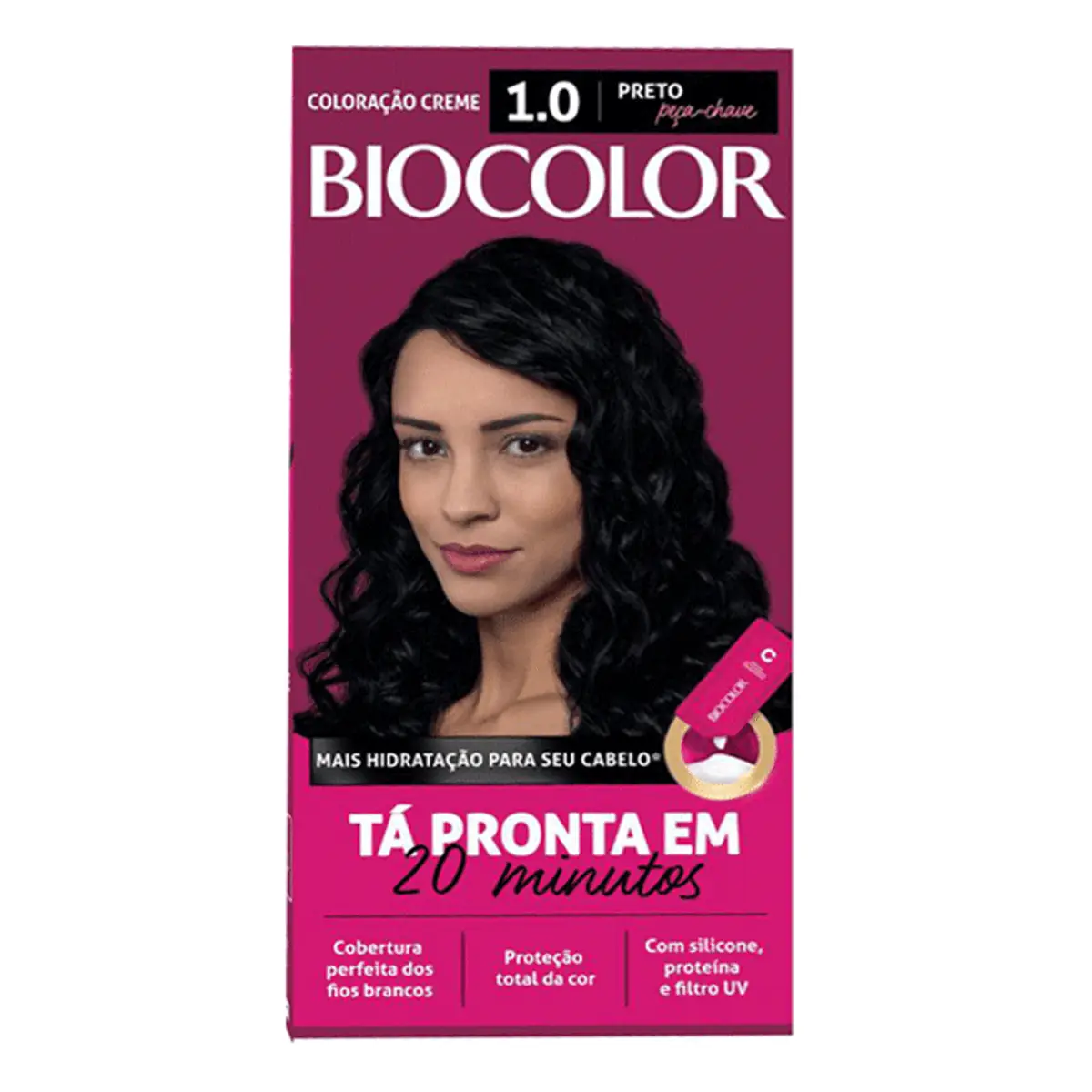 Tintura Biocolor Coloração Creme Nº 1.0 Preto Azulado Incrível 1 Unidade